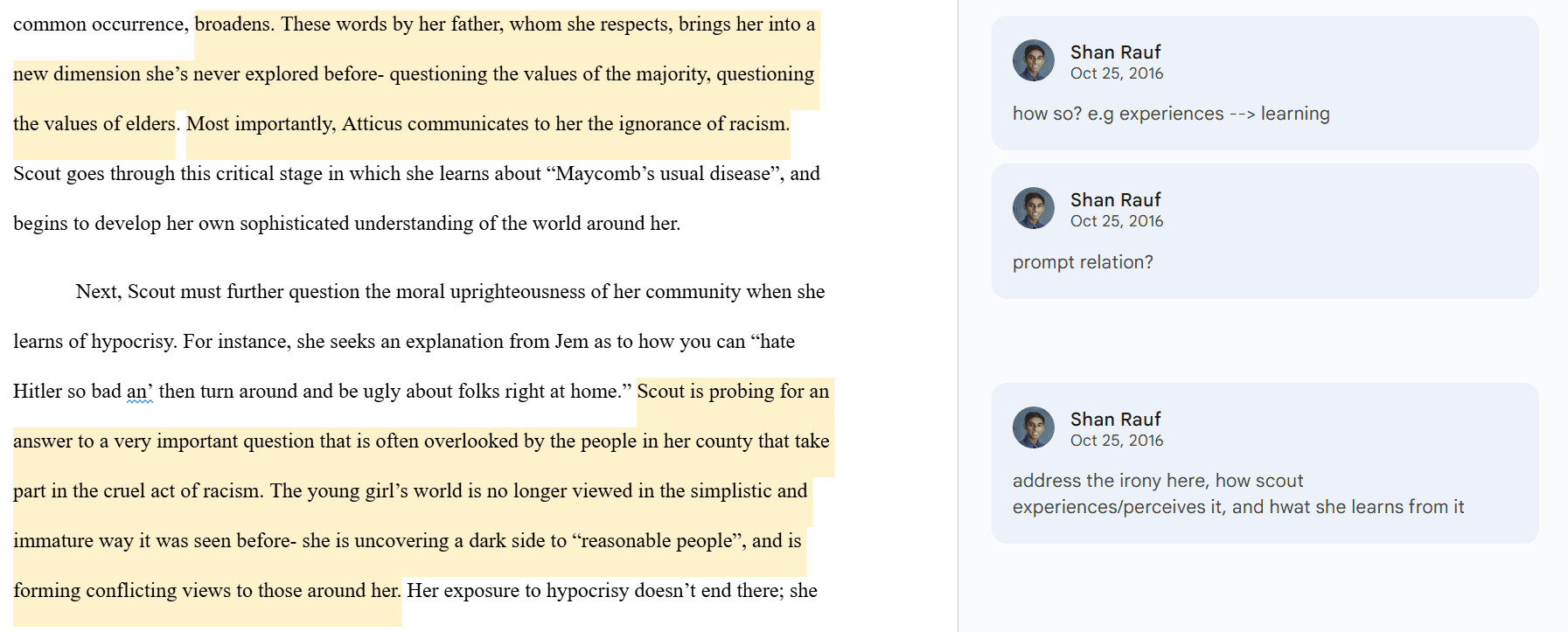 Essay review comments (2/2)