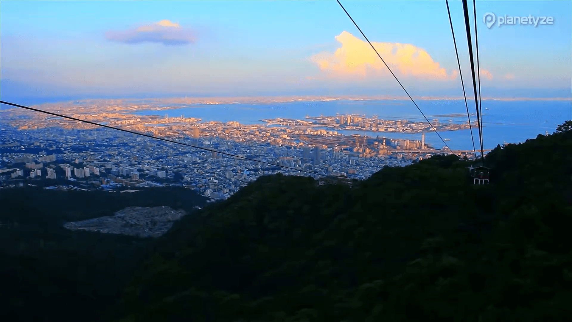 View from the Mt. Maya gondola overlooking Kobe