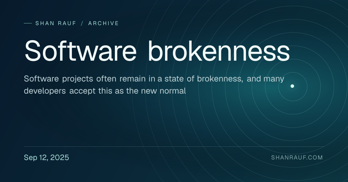Software brokenness
